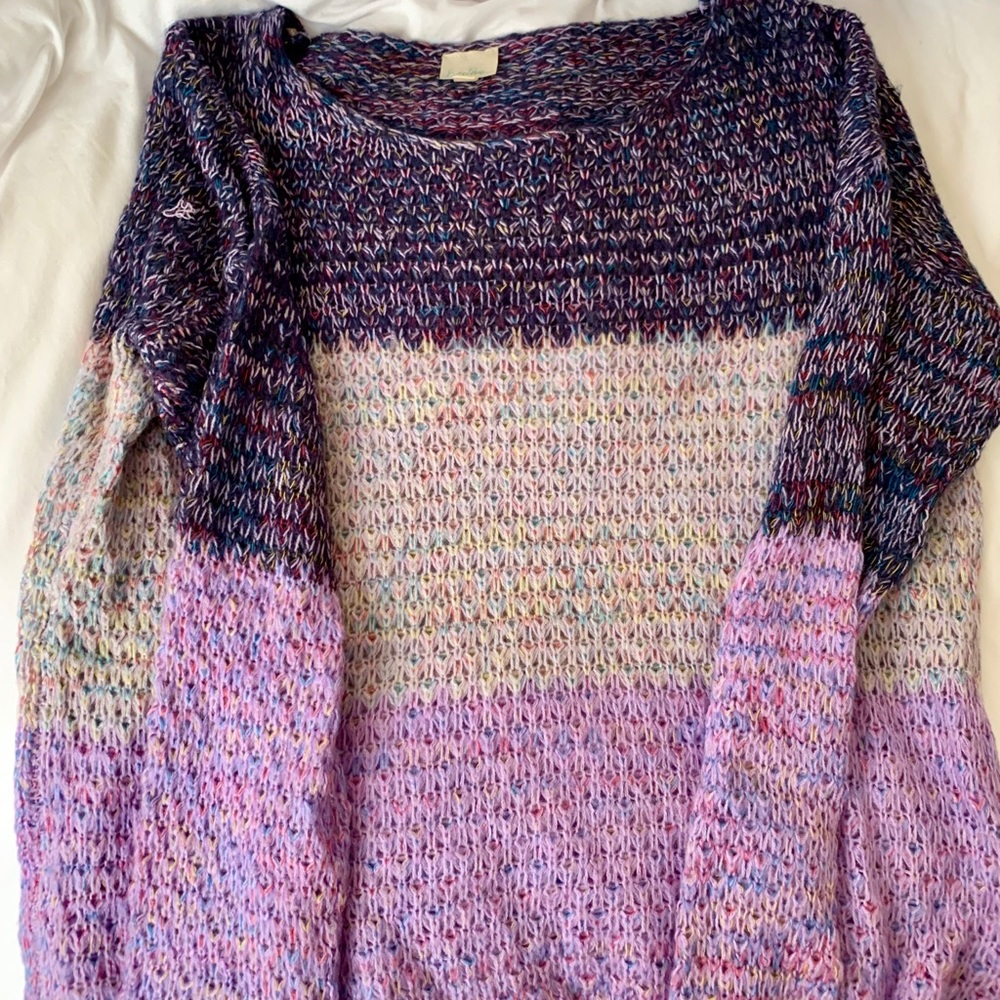 Color block knitted sweater M/L